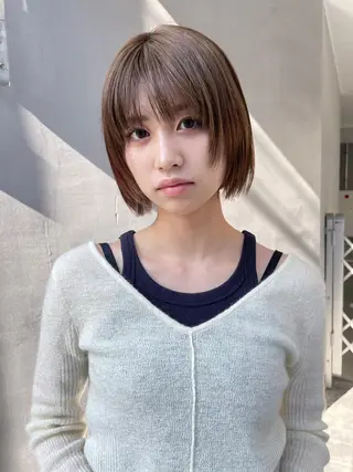 ショート カラー パーマ CEINE OURのヘアスタイル