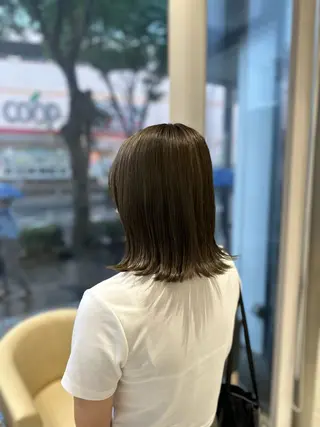 ミディアム カラー クロスパーマ/うる艶 カラー/Kurumiのヘアスタイル