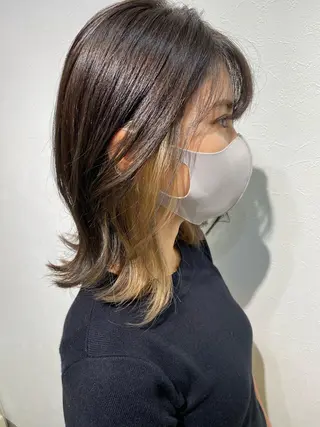 ミディアム カラー 坂井田 浩樹のヘアスタイル