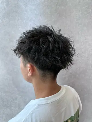 パーマ メンズ 【𝐀𝐬𝐡大森】 石崎竜祐のヘアスタイル