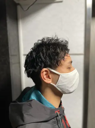 ショート パーマ メンズ カット指名No1漆原 聡のヘアスタイル
