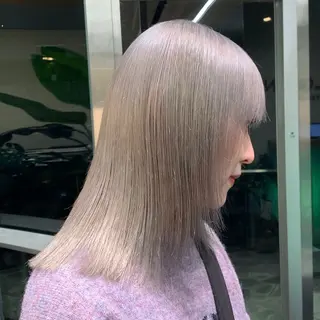 ミディアム カラー れい🫧 ハイトーン特化のヘアスタイル