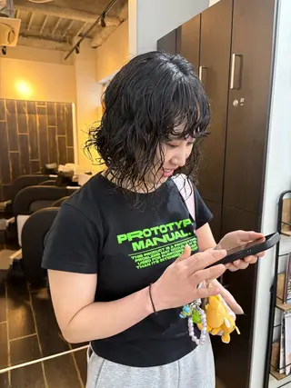 ミディアム パーマ nao/福岡美容室 パーマ/ボブパーマのヘアスタイル