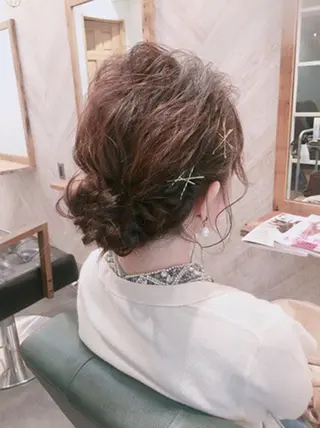 ミディアム セミロング カラー ヘアアレンジ ASAMI アサミのヘアスタイル
