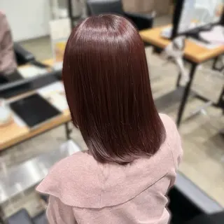 ミディアム カラー 中谷 美月のヘアスタイル