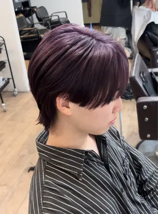 ミディアム カラー メンズ 梅垣 紗英のヘアスタイル