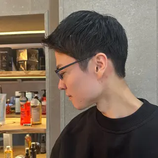 ショート カラー パーマ メンズ 朝楽メンズパーマ 🥇メンズカット吉田のヘアスタイル