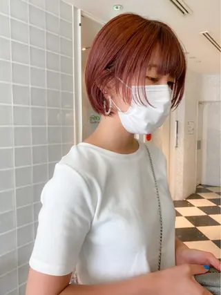 ショート カラー ボブ特化美容師/ ボブパーマ/ミツイのヘアスタイル