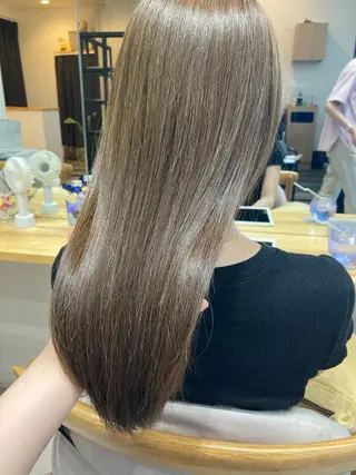 セミロング ✨色持ちの良い艶 カラー✨蟹江真世のヘアスタイル