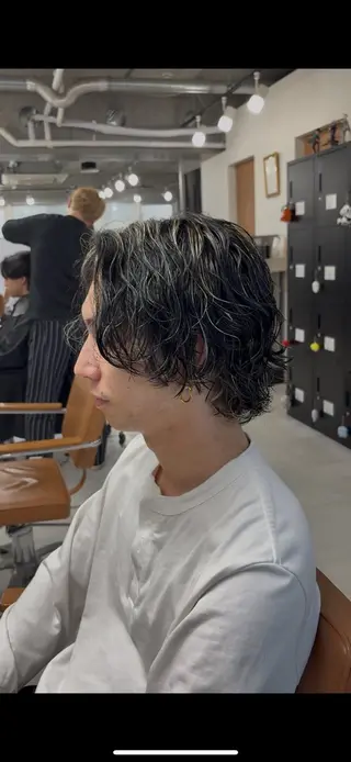 カラー パーマ メンズ メンズパーマ特化 園田　楓莉のヘアスタイル