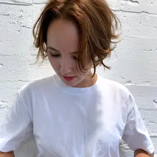 ショート カラー 柔らか透け感カラー 🌿ムロヤリョウスケのヘアスタイル