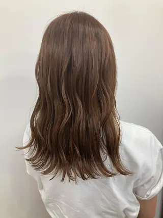 セミロング カラー 透明感カラー🫧 nanohaのヘアスタイル