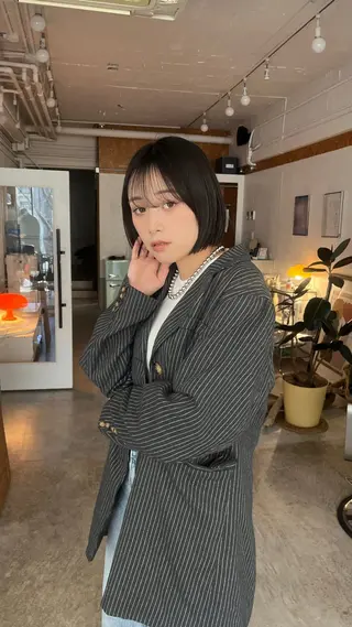ショート ボブパーマ🥣KON コンナツミのヘアスタイル