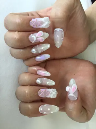 ネイル 💎🐰 saki. m 🐰💎のネイルデザイン