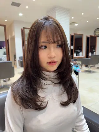 セミロング Maison髪質改善 レイヤー/三宮のヘアスタイル