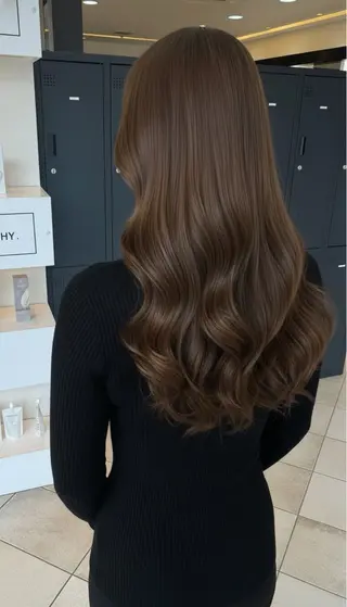 ロング カラー MOKA🌼 淵野辺デザインカラーのヘアスタイル