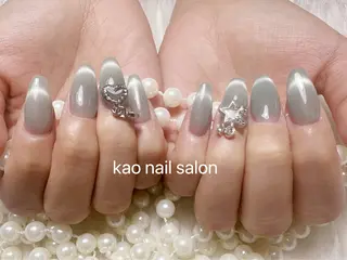 ネイル kao nail マグネット/長さだしのネイルデザイン