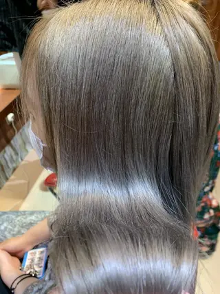 ロング 髪質改善ストレート、 カラー清野雄大のヘアスタイル