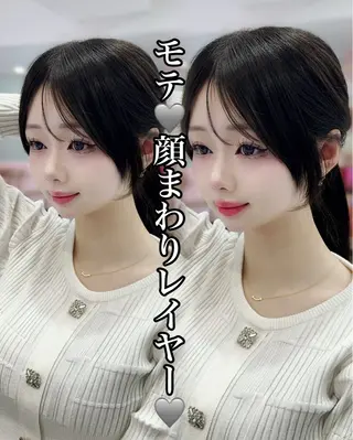 セミロング 韓国ヘア/レイヤー カット/✨髪質改善のヘアスタイル