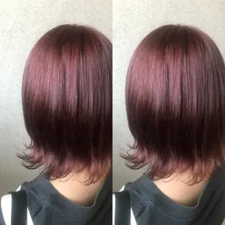 ミディアム カラー 小栗 麻衣のヘアスタイル