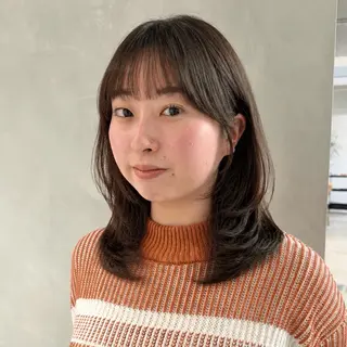 ミディアム カラー SAKI 新宿のヘアスタイル