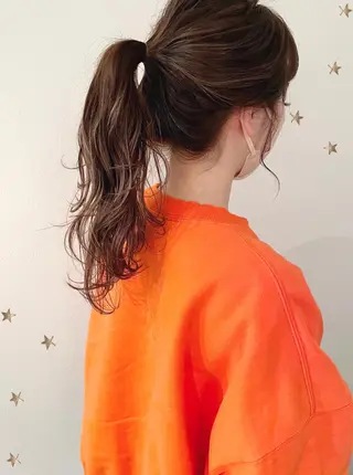 ロング カラー 市川 千夏のヘアスタイル