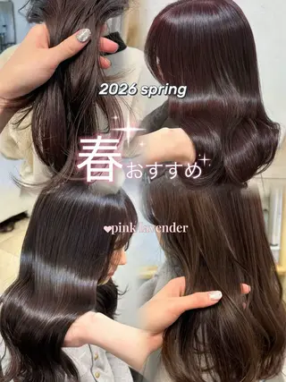 セミロング 盛れる透明感カラー・ momokaのヘアスタイル