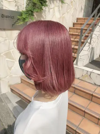 ショート カラー ヘアアレンジ メンズ キッズ 💟Chloe原宿店 🩶ハイトーンのヘアスタイル