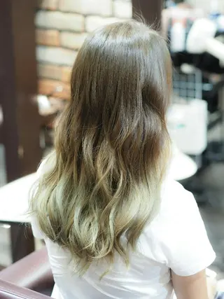 セミロング ロング カラー 辻 竜也　のヘアスタイル