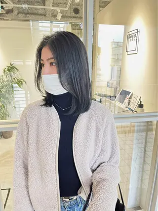 ミディアム カラー ヘアアレンジ アイブロウ 🫧umu.🫧韓国 /レイヤー/ハッシュのヘアスタイル