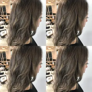 ミディアム カラー ブリーチ特化 梅田本多翔のヘアスタイル
