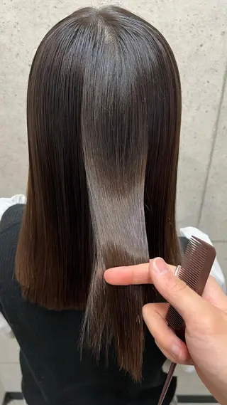 ミディアム カラー 韓国パーマ 美容師 和田爽良のヘアスタイル