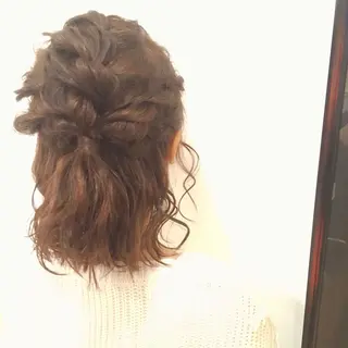 セミロング ヘアアレンジ 菊池 栄里奈のヘアスタイル