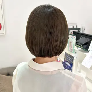 ショート カラー ヘアアレンジ 吉水 彩乃 /ボブ/艶感カラーのヘアスタイル