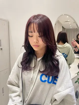 セミロング カラー フェイスレイヤー/ 小顔/髪質改善　関のヘアスタイル