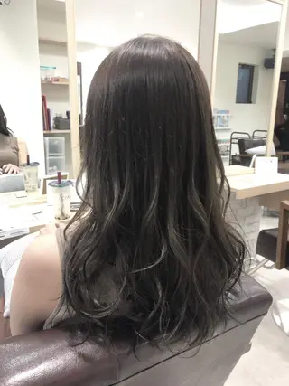 セミロング カラー YUDA 湯田のヘアスタイル