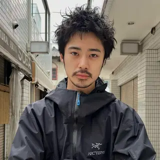 ショート パーマ メンズ スパイキーショート/ メンズヘア/hugeのヘアスタイル