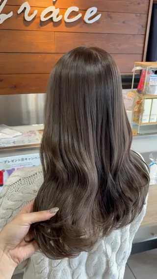 ロング カラー ヘアアレンジ インナー×縮毛矯正 ピンクカラー澤井里菜のヘアスタイル