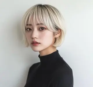 ショート 白髪率別白髪ぼかし /なおき/表参道のヘアスタイル
