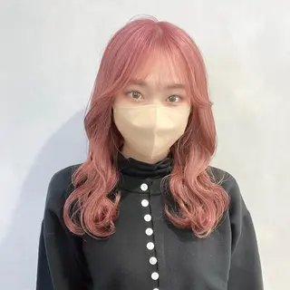 セミロング カラー 🩵ブリーチカラー 🐈MIORI🩵のヘアスタイル