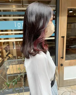 ミディアム カラー あずまぐち めぐみのヘアスタイル