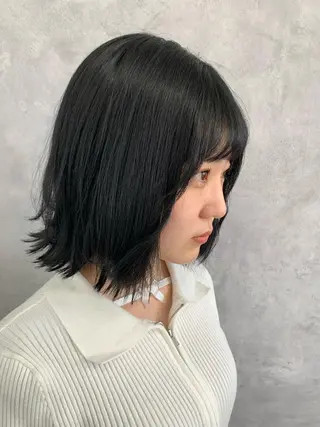 ミディアム カラー チバ ヒロトのヘアスタイル
