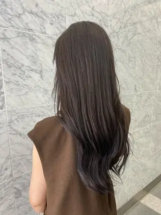 ロング カラー ミディアムレイヤー 添田晃基のヘアスタイル