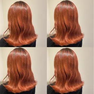 ミディアム カラー 金島 青のヘアスタイル