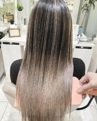 ロング カラー ＡＳＨ大宮/ブリーチ 髪質改善/カラーのヘアスタイル