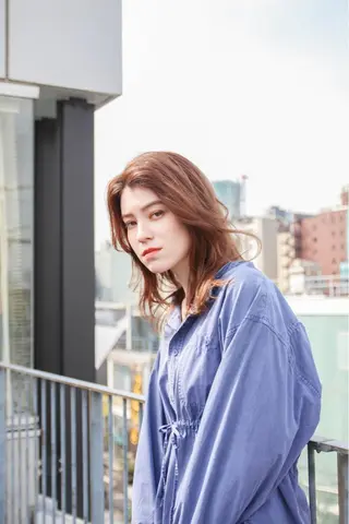 セミロング 【完全個室】髪質改善 暖色カラー/山崎唯奈のヘアスタイル