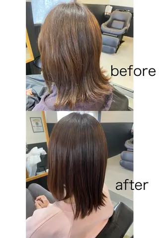 ミディアム 💫縮毛矯正/ カット💫徳永あい子のヘアスタイル