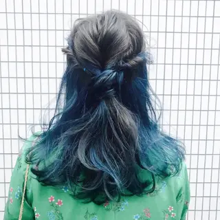 セミロング カラー ヘアアレンジ ブリーチなし透け感/ マンツーマン/Ryoのヘアスタイル