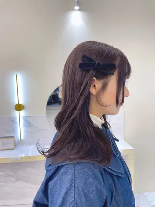 ミディアム カラー ヘアアレンジ 髪質改善特化 🫧松野力也のヘアスタイル
