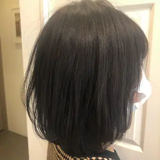 カラー 縮毛矯正 髪質改善 韓国風レイヤー 吉田のヘアスタイル